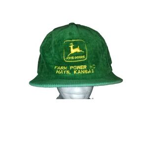 Vintage John Deere Farm Power INC Hays, Kansas Corduroy Snapback Hat